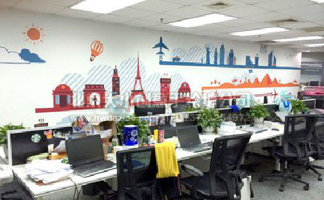 萍乡教你设计办公室墙绘的方法。